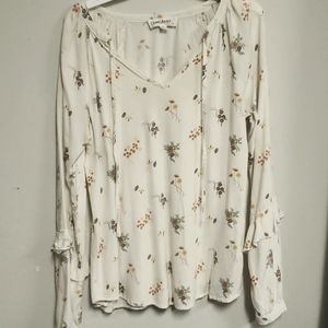 White floral blouse